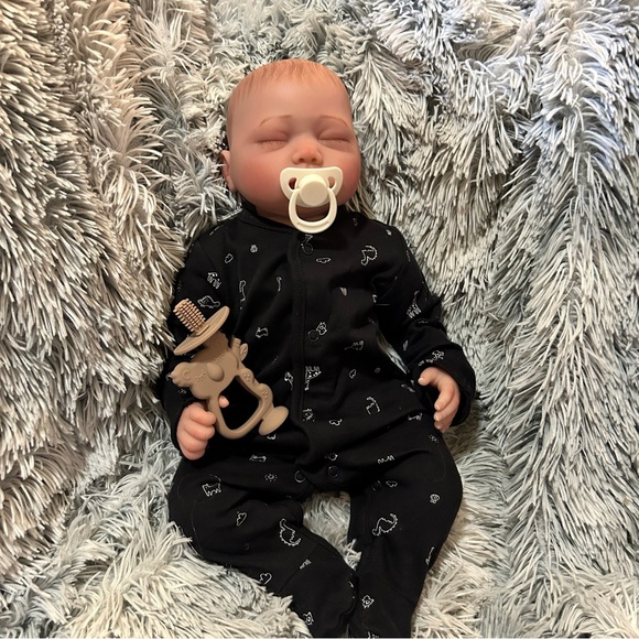 Reborn Baby Boy Doll 3/4 Silicone Limbs Cloth Body & Accessories (NEW) - Picture 6 of 13